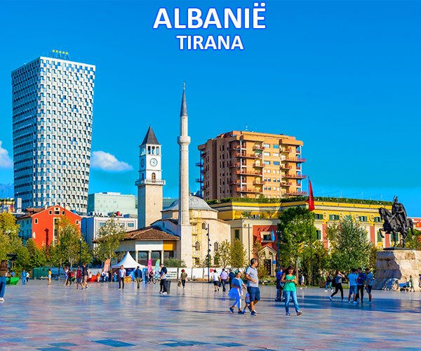 Albanië Tirana – Skanderbeg plein stadscentrum