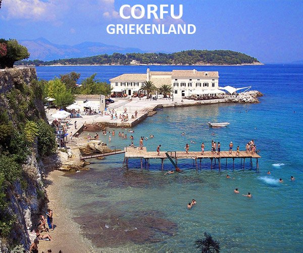Corfu Griekenland – strand en haven