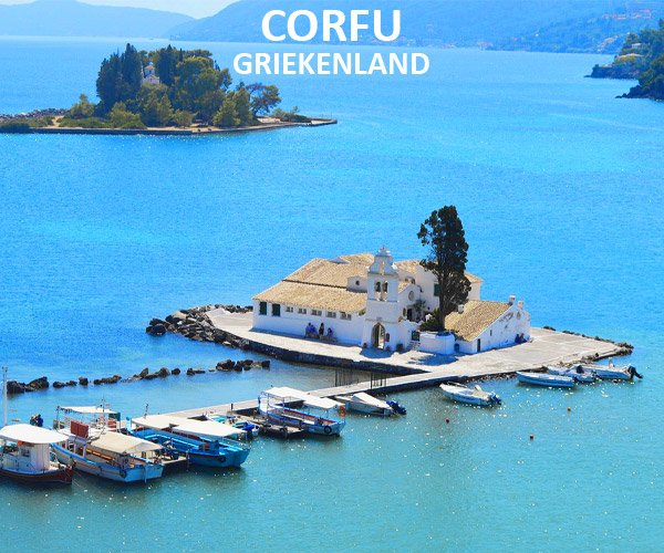 Corfu Griekenland – Vlacherna klooster op eilandje
